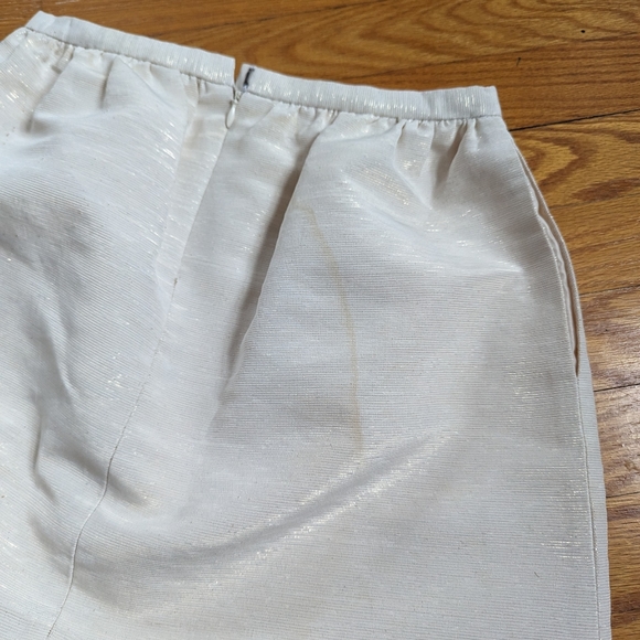 5/$25🎃 Erin Fetherston for Target Cream Metallic Brocade Mini Skirt Size 1 - Picture 4 of 6